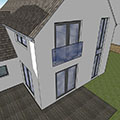 kitchen, living and bedroom extensiojn doubling size of existing cottage